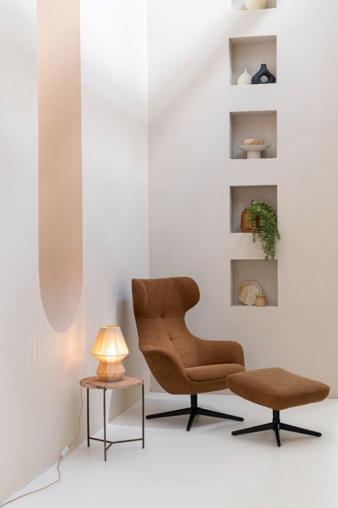 Fauteuil + Hocker Noora XOOON, Ophalen, Nieuw, 75 tot 100 cm, Stof