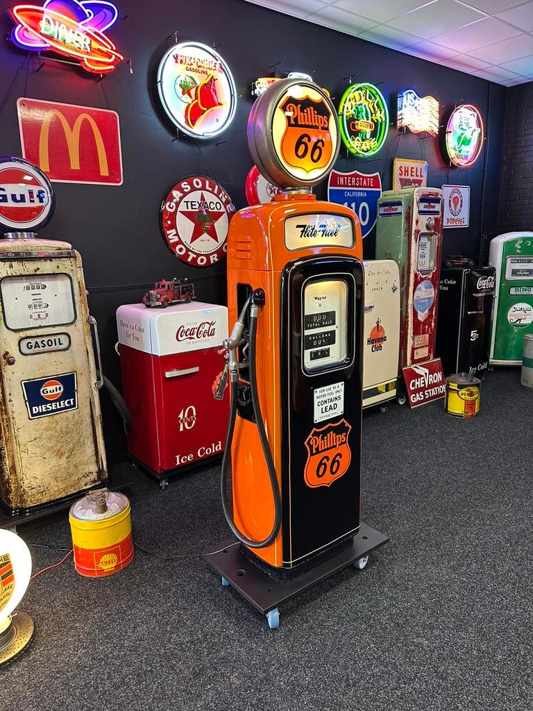 Unieke Amerikaanse benzinepomp Wayne 80 Phillips Gas Pump, Ophalen, Gebruikt