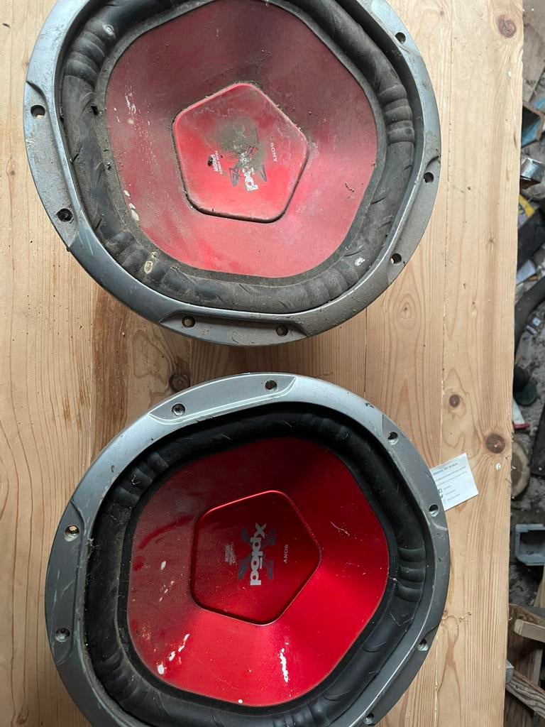 Sony xplode subwoofers 1200w, Auto diversen, Autospeakers, Ophalen, Gebruikt