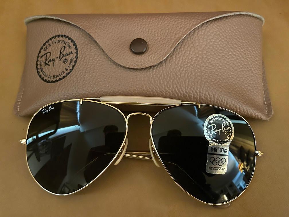 Vintage B&L Ray-Ban Outdoorsman Aviator 62mm zonnebril O10, Ray-Ban USA, Zonnebril, Overige kleuren, Ophalen of Verzenden