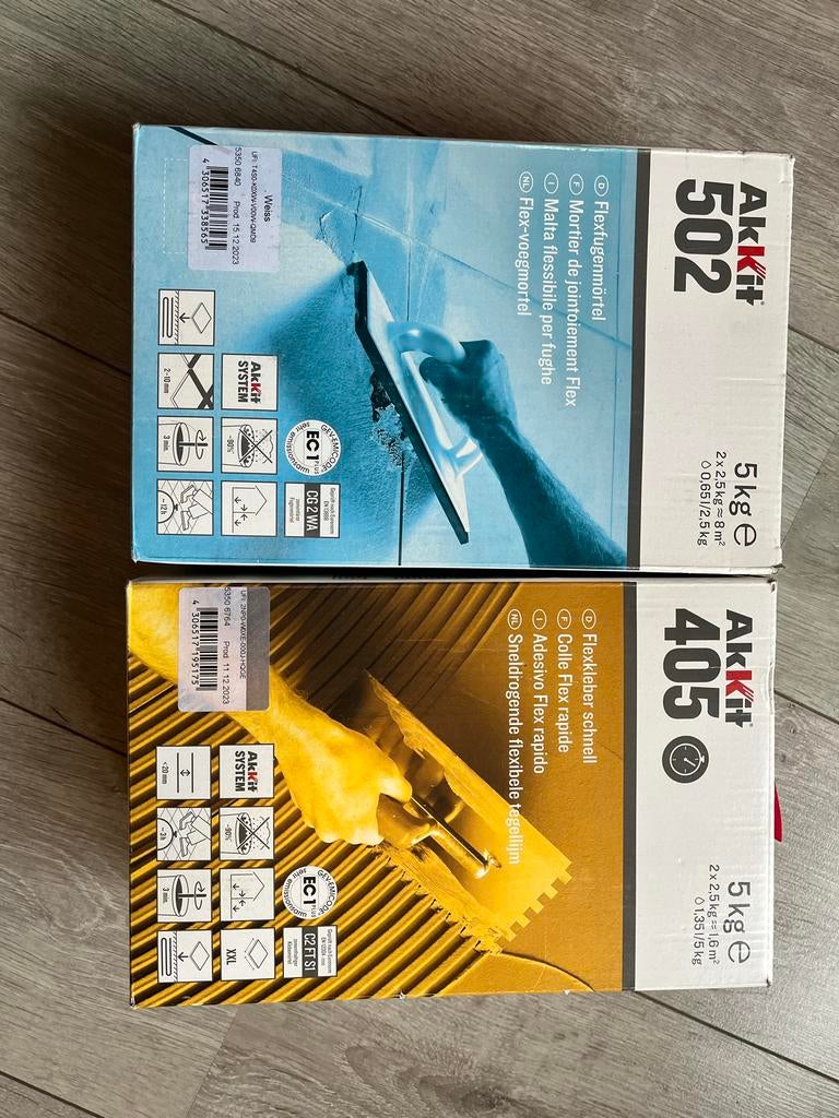 AKKIM Flex voegmortel wit en flexibele tegellijm, Overige materialen, Overige typen, Nieuw, Ophalen of Verzenden