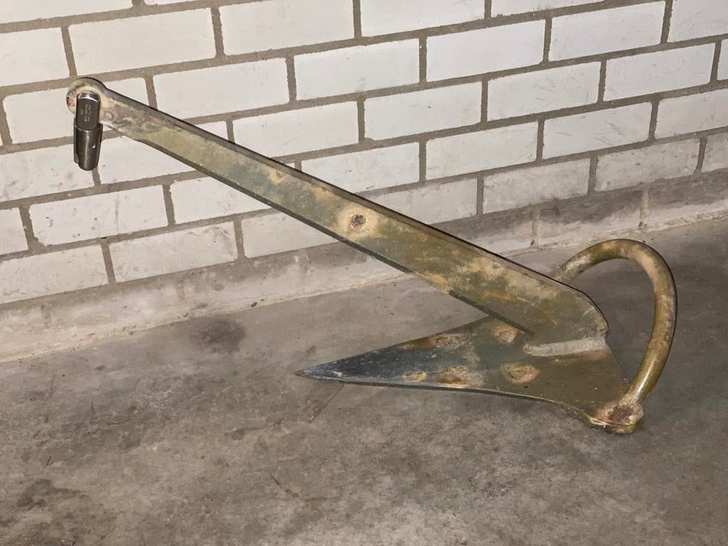 25 kg Beugelanker met ketting en toebehoren., Watersport en Boten, Ophalen, Gebruikt, Ankeren en Afmeren, Zeilboot of Motorboot
