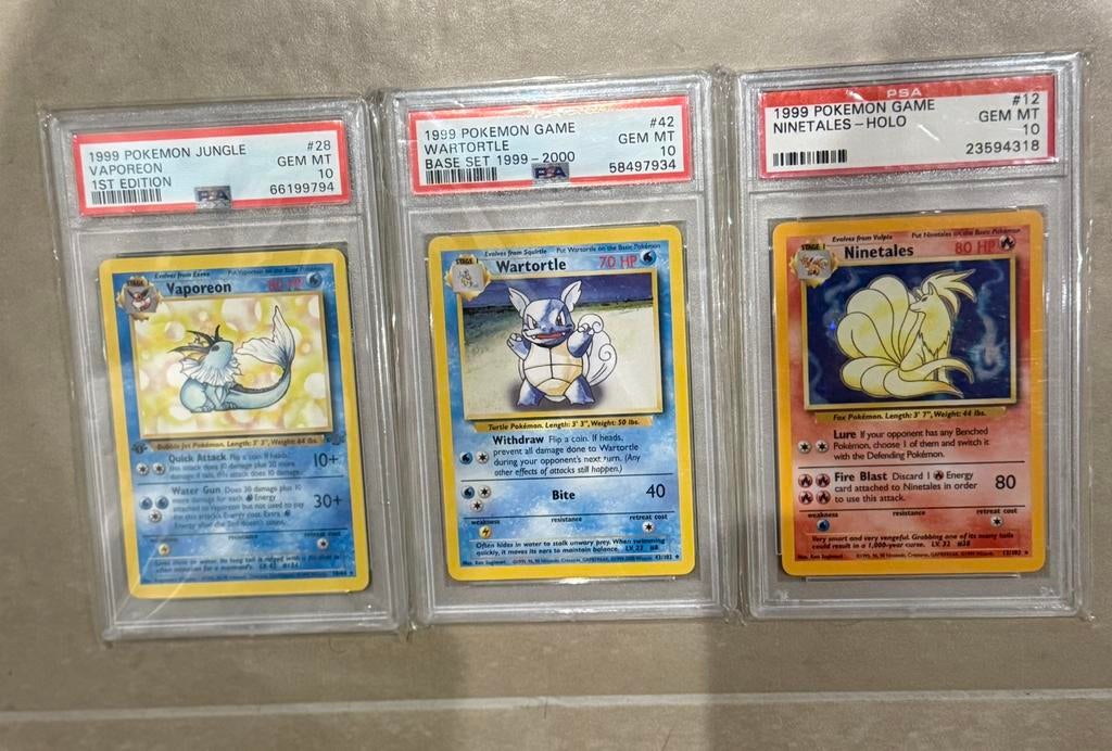 Pokemon kaarten PSA10 Slabs, Ophalen of Verzenden, Zo goed als nieuw, Meerdere kaarten