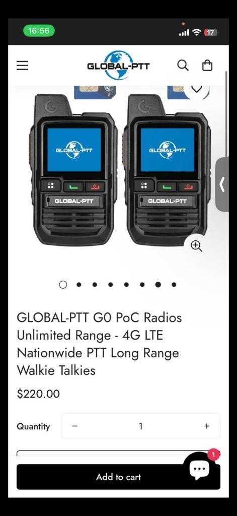 Wurui GO POC Mini walkie talkie €100 (2x), Ophalen, 15 km of meer, Zo goed als nieuw, Portofoon of Walkie-talkie