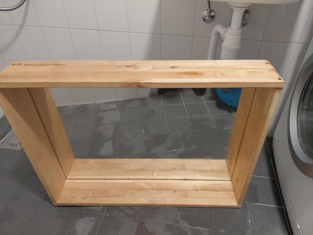 IKEA Molger spiegel - Houten badkamerspiegel, Ophalen, Gebruikt, Minder dan 100 cm, Rechthoekig