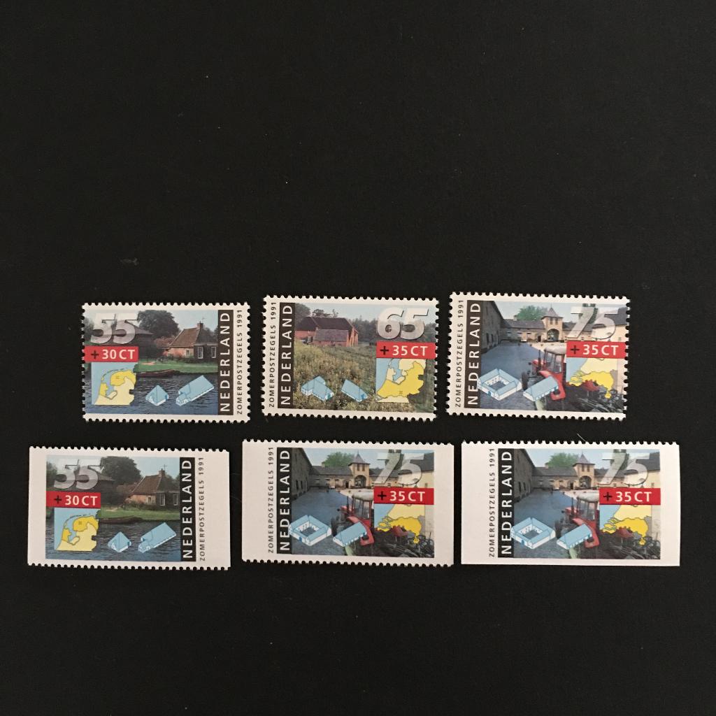 i123-1468pf Nederland 1991 NVPH 1468 tm 1471c Postfris, Postzegels en Munten, Ophalen of Verzenden, Na 1940, Postfris