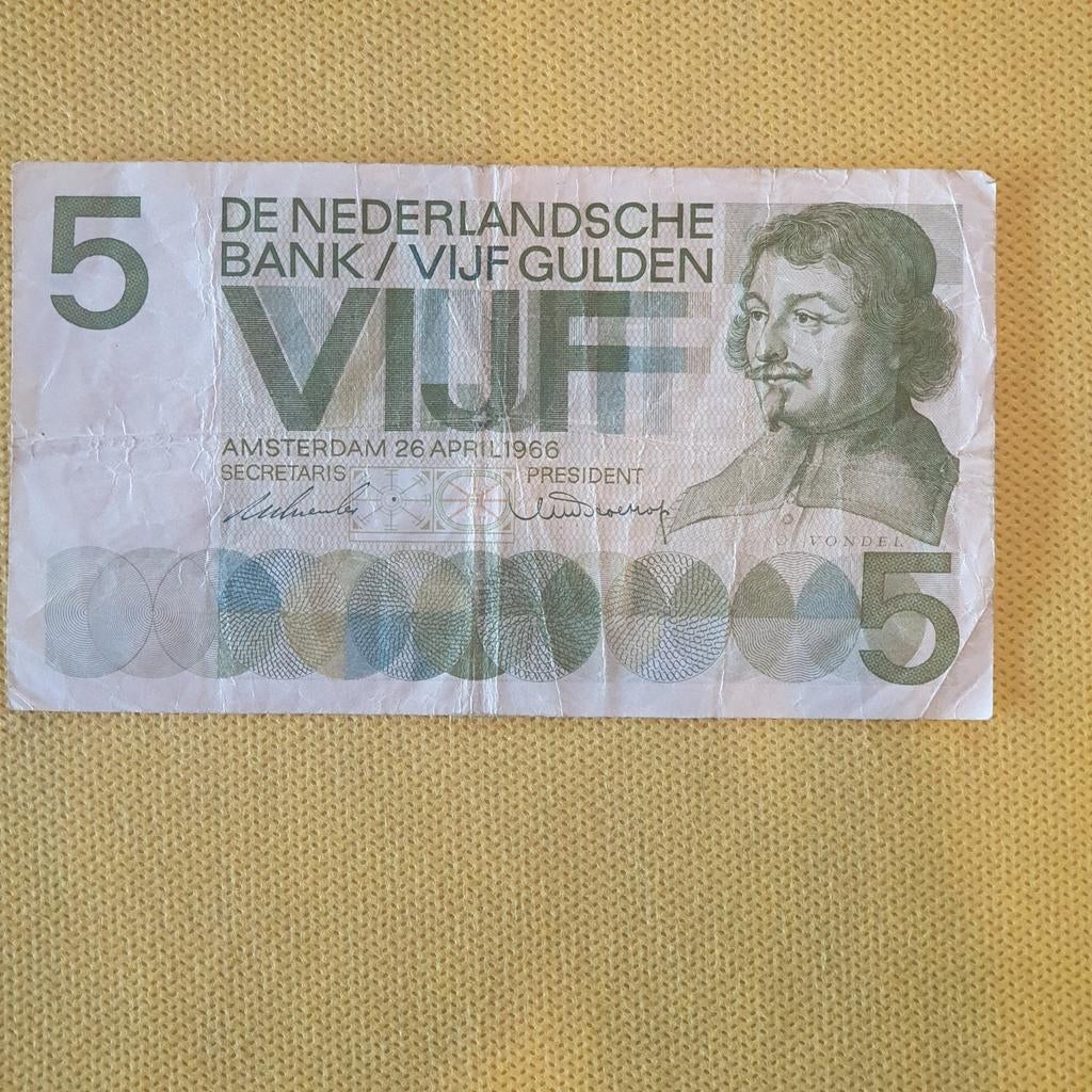 5 gulden biljet uit 1966, Postzegels en Munten, Ophalen of Verzenden