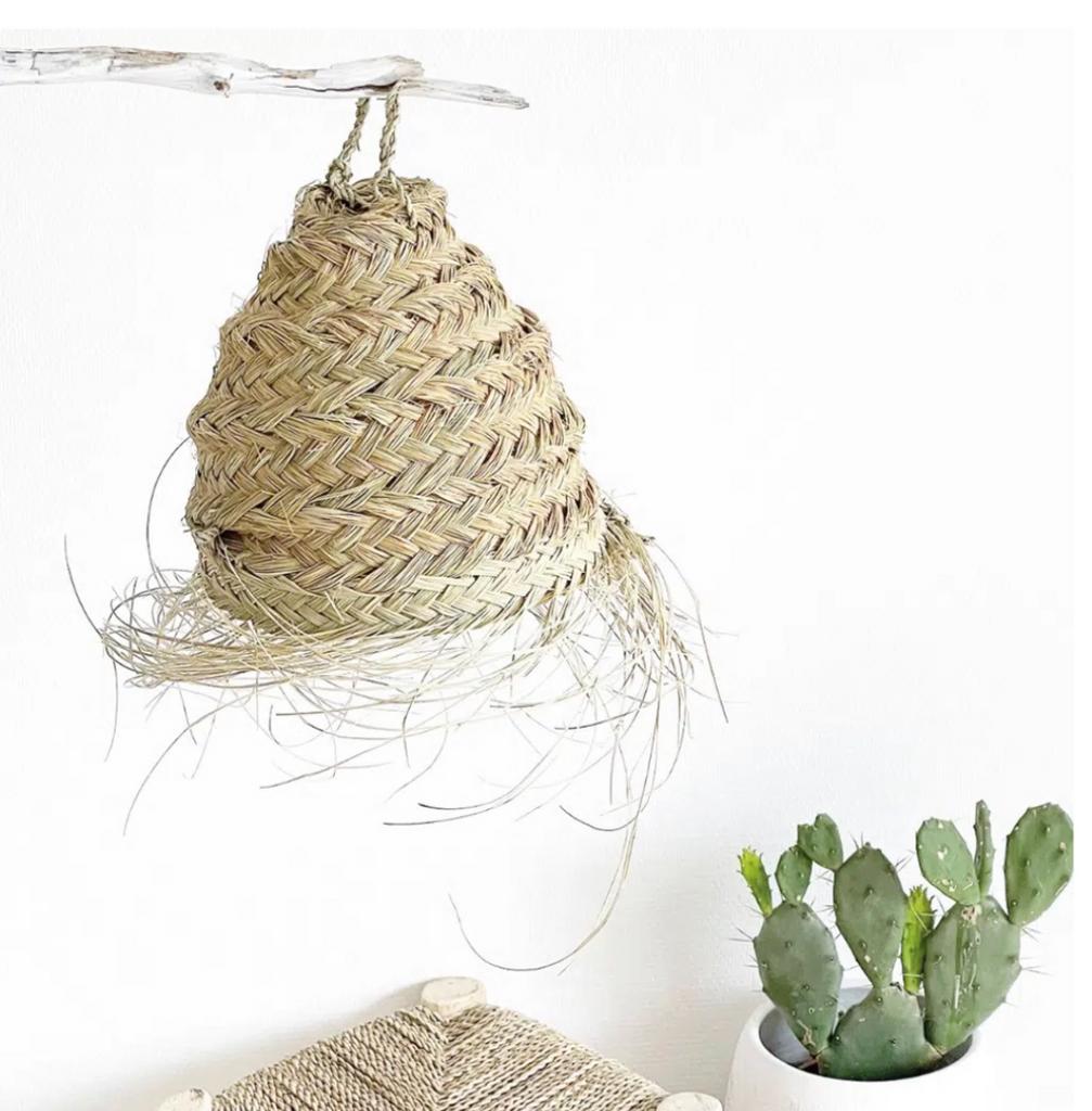 Handgemaakte Marokkaanse Bijenkorf Lamp van Zeegras, Ophalen of Verzenden, Nieuw