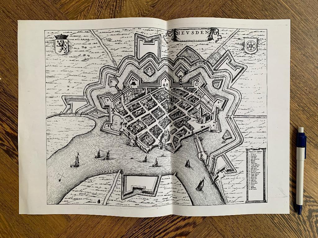 Stadstekening Heusden, Ophalen of Verzenden, Zo goed als nieuw