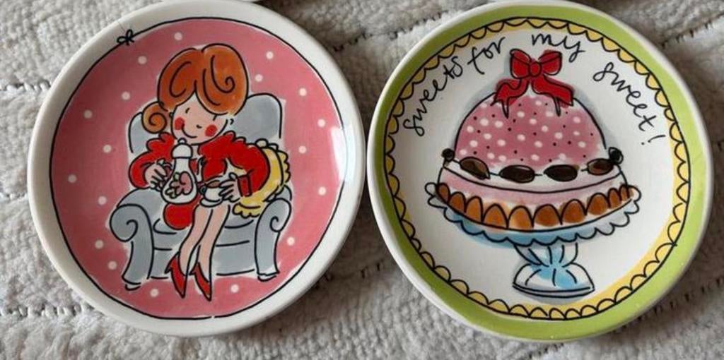 2x Blond Amsterdam petit four-bordjes, Blond Amsterdam, Ophalen of Verzenden, Zo goed als nieuw, Bord(en)
