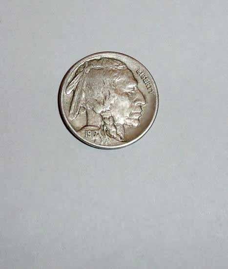 Nickel 1917 USA Amerika Indianhead Buffalo, Ophalen of Verzenden, Noord-Amerika, Losse munt