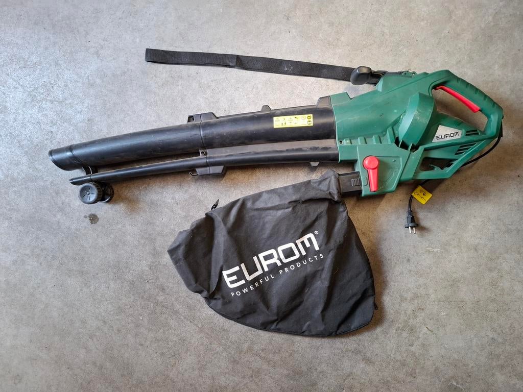 Eurom Bladblazer met Zuig- en Versnipperfunctie, Ophalen, Gebruikt, Met opvangzak, Handgedragen