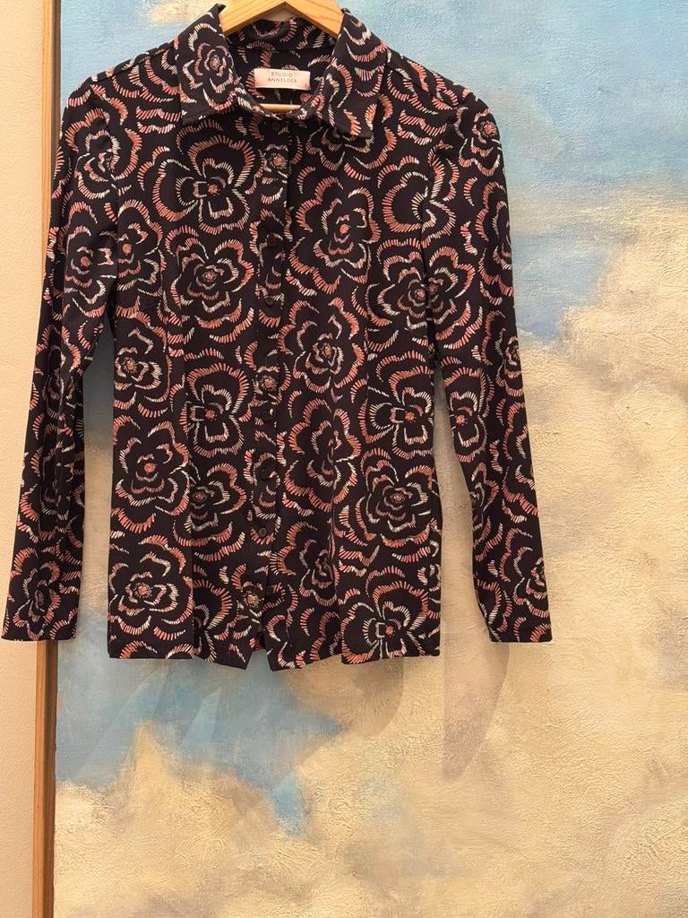 Studio Anneloes Poppy marker blouse L NIEUW, Kleding | Dames, Ophalen of Verzenden, Nieuw, Zwart, Lange mouw