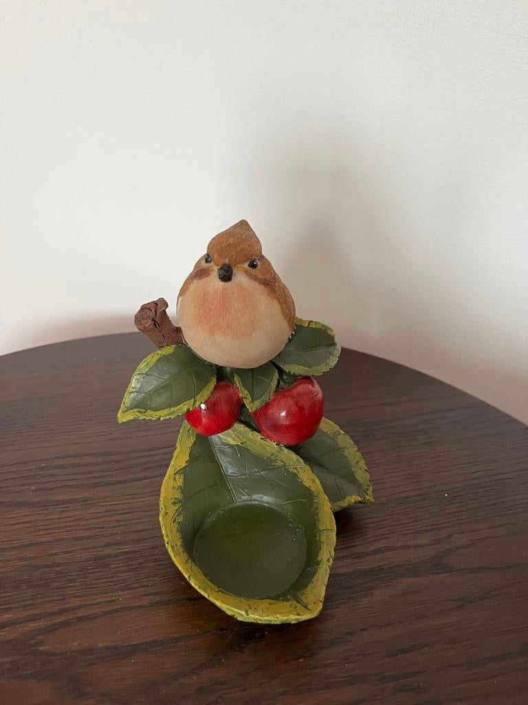 Houder waxinelichtje met vogel, Ophalen, Overige materialen, Overige kleuren, Zo goed als nieuw