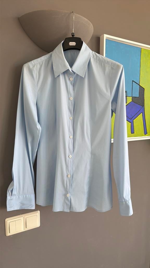 Jacques Britt overhemd dames mt 34/36, Ophalen of Verzenden, Zo goed als nieuw, Maat 34 (XS) of kleiner, Blauw