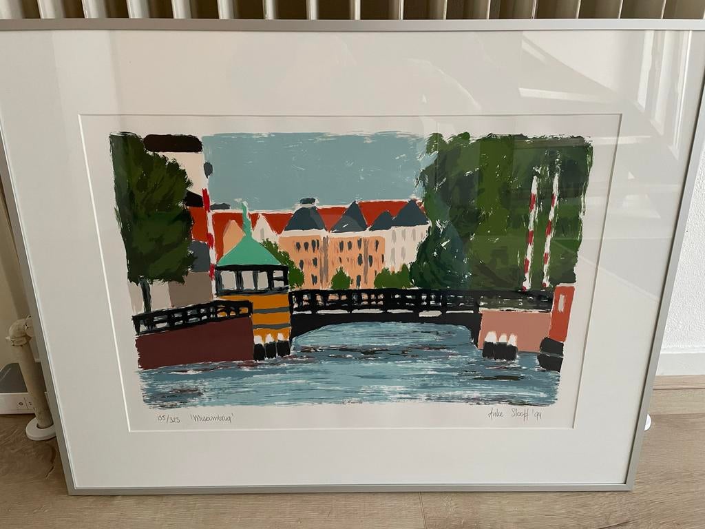 Anke Slooff '94 - Museum brug - Litho,  Groningen, Antiek en Kunst, Ophalen