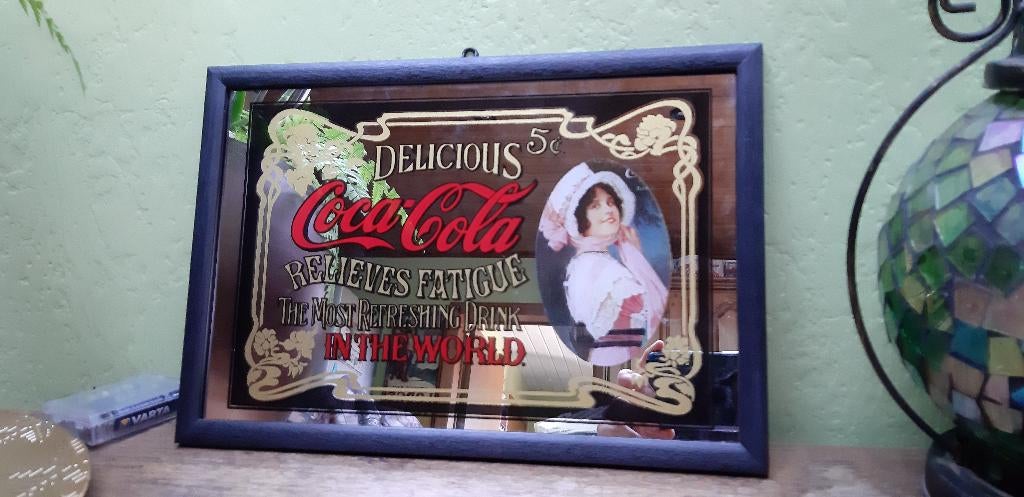 Reclamespiegel Coca-Cola, Verzamelen, Ophalen of Verzenden, Nieuw, Reclamebord