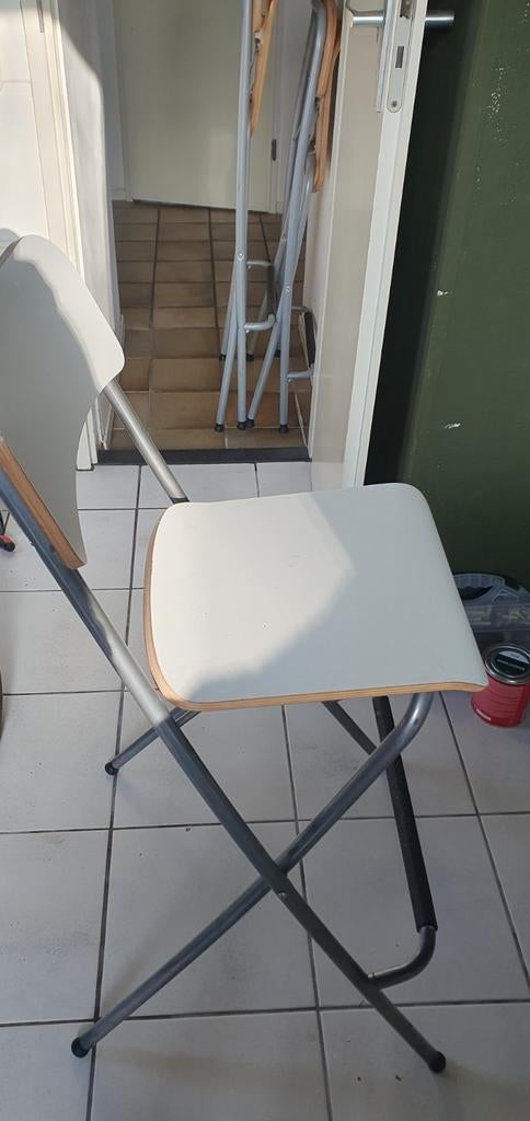 Inklapbare IKEA barkruk - 94 cm hoog, zithoogte 62,5 cm, Gebruikt, Ophalen of Verzenden, Hout, 90 cm of meer