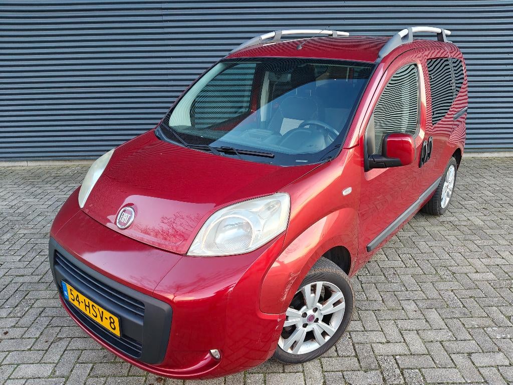 Fiat Qubo 1.4 2009 | 2e EIG | Dubbele Schuifdeur | Airco, Auto's, Fiat, Voorwielaandrijving, Stof, Zwart, 400 kg