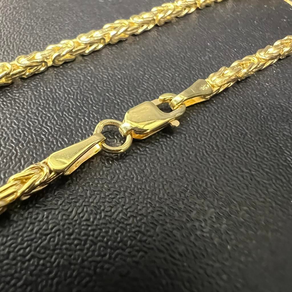 14k gouden koningsketting prachtige ketting schakel, Ophalen of Verzenden, Nieuw, Goud