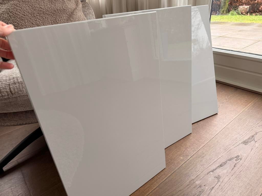 3 lichtgrijze Besta / ikea deurtjes, onbeschadigd, Ophalen of Verzenden, Zo goed als nieuw