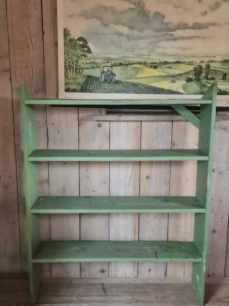 Oud houten boekenrek/ keukenrek, Antiek en Kunst, Curiosa en Brocante, Ophalen