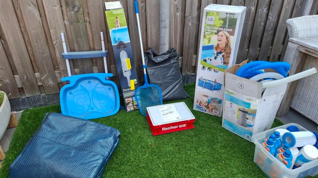 Nieuw intex zwembad 300x200x75 met toebehoren, Ophalen, Opzetzwembad, Rechthoekig, Minder dan 80 cm