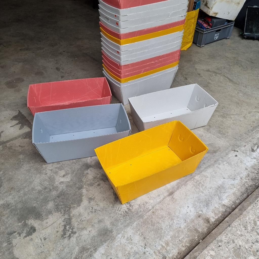 950x Gebruikte Plastic Voorraadbakken - Winkel/Webshop, Ophalen, Gebruikt, Opvouwbaar, Overige typen