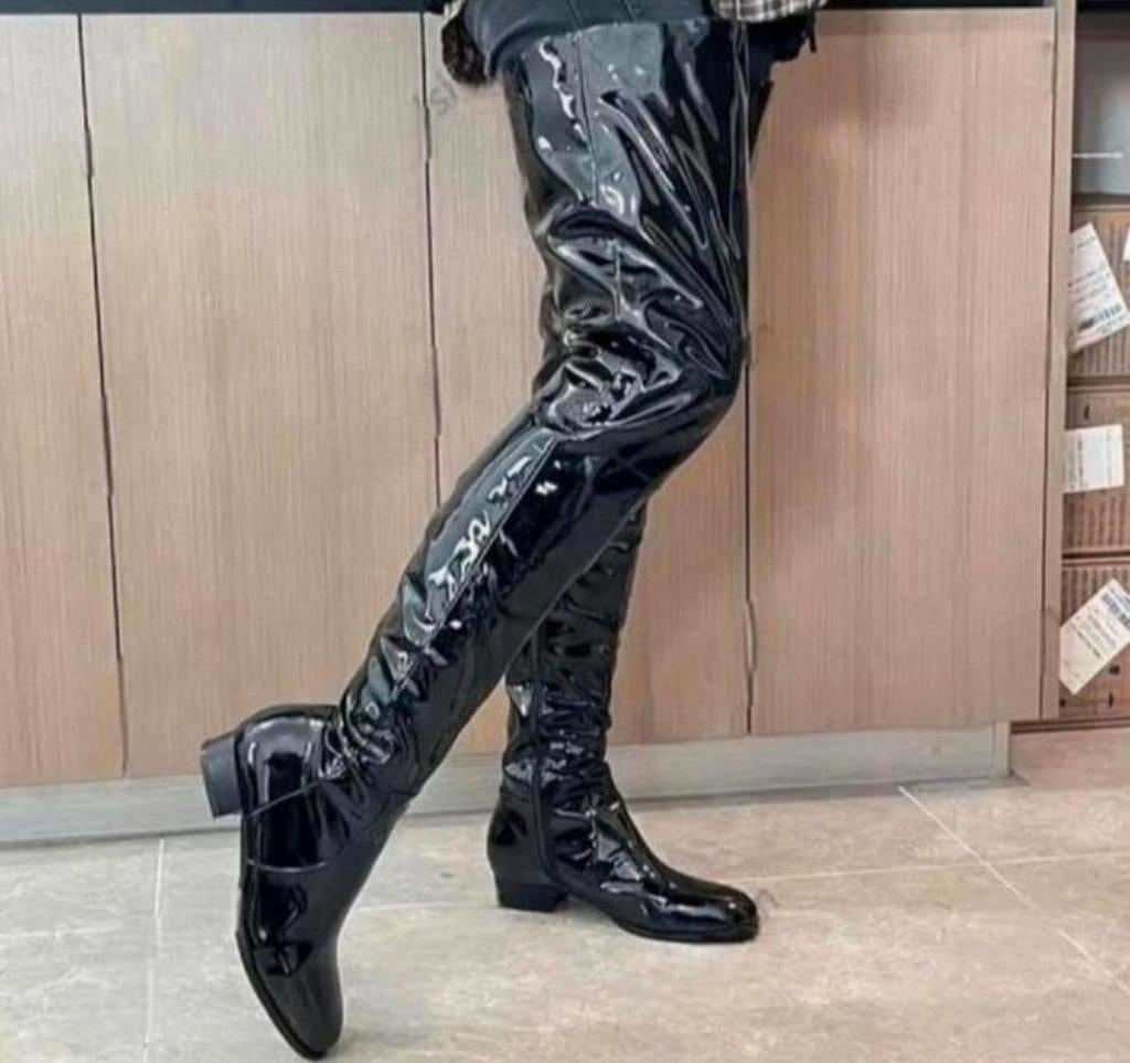 Prachtige lak laarzen, tm 50, Verzenden, Nieuw, Hoge laarzen