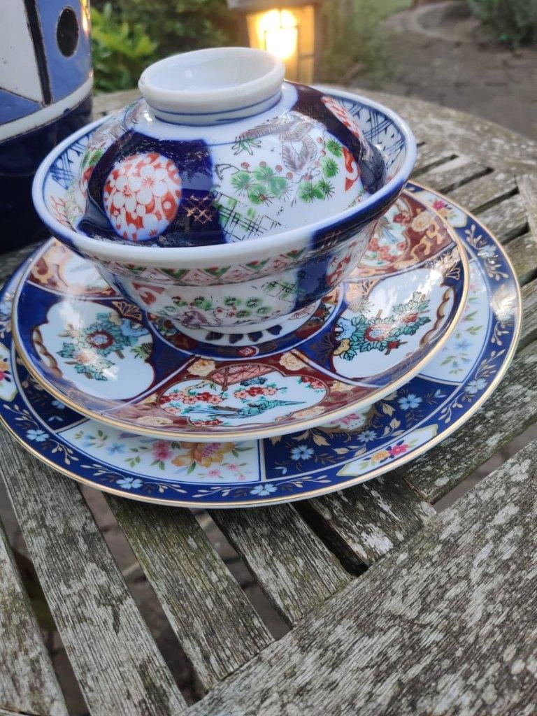 Set Japans Imari porselein – 4-delig – Handbeschilderd, Ophalen