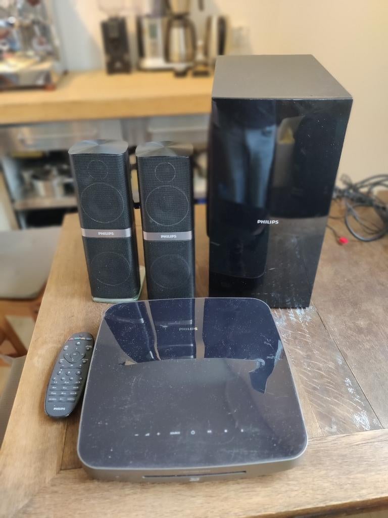 Philips Blu-ray 3D Home Cinema Set HTB7255D/12, Philips, Gebruikt, 2.1-systeem, Blu-ray-speler