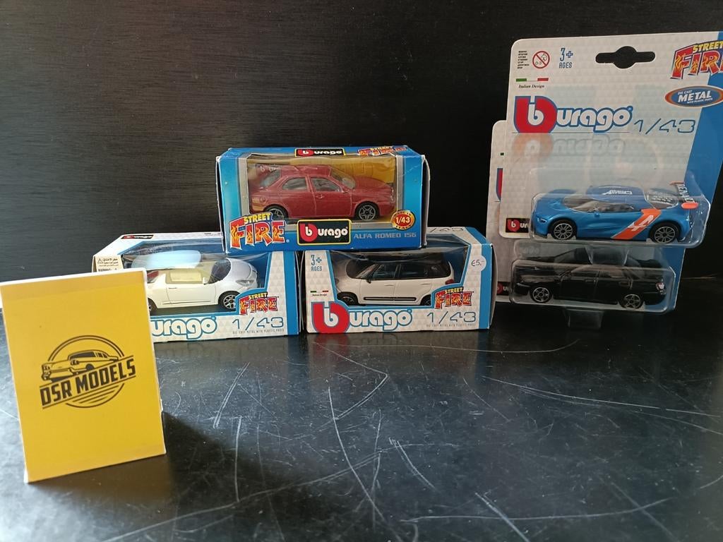 1:43 Bburago modellen verschillende types en merken, S, Auto, R, Nieuw