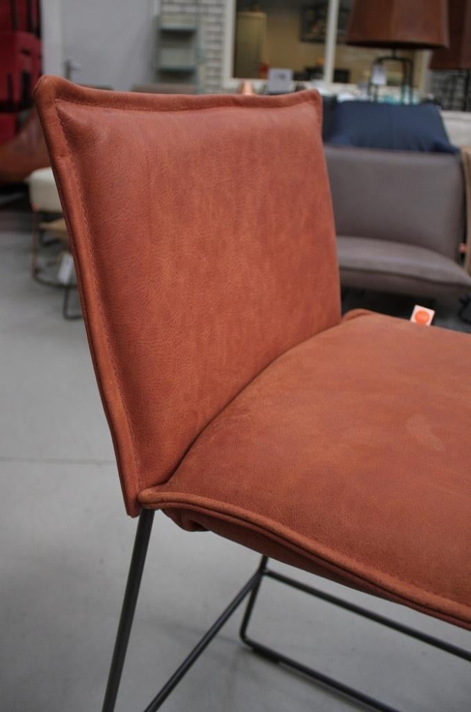 Luxe barstoelen barkruk AMY Jess Design metaal leer cognac, Ophalen, 5 krukken of meer, Met voetsteun, 60 tot 90 cm