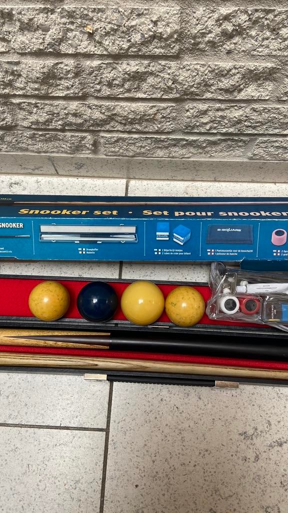 B-Square Snooker set, Sport en Fitness, Biljarten en Poolen, Ophalen, Gebruikt, Keu of Ballen