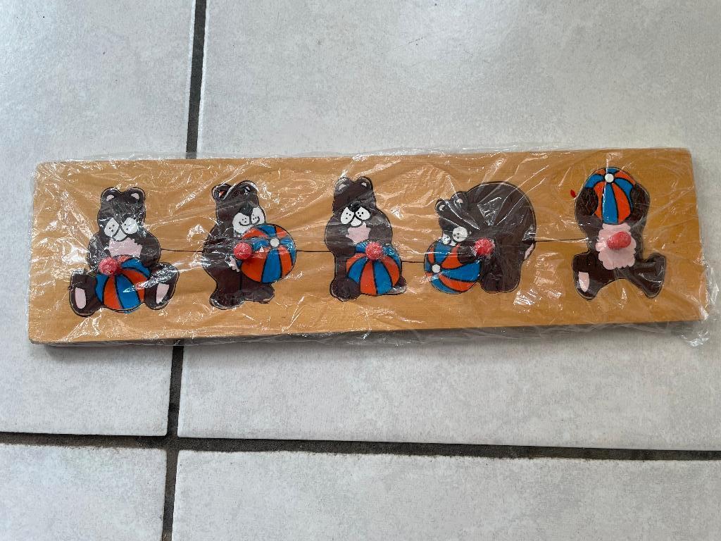 Houten puzzel beren beer, 30 cm breed, Ophalen of Verzenden, Gebruikt, Overige typen