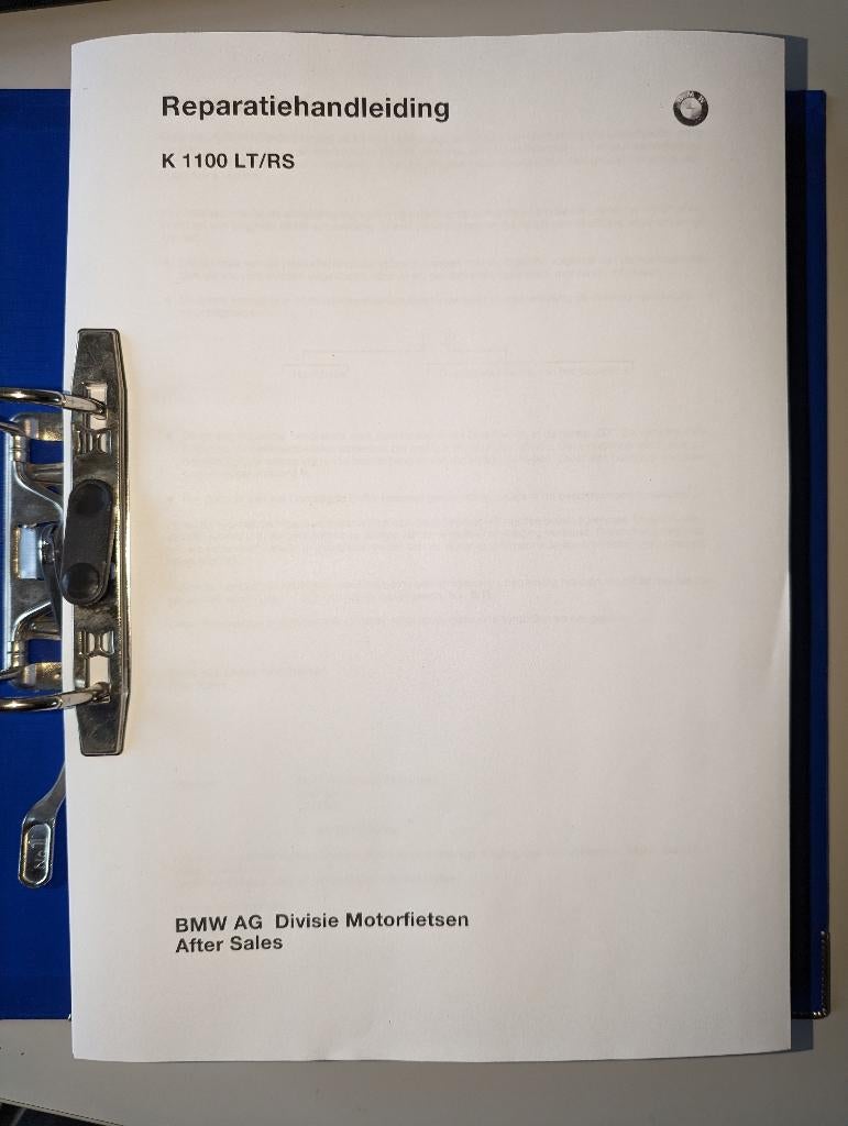 BMW werkplaatsboek K1100RS en K1100LT, Ophalen of Verzenden, BMW