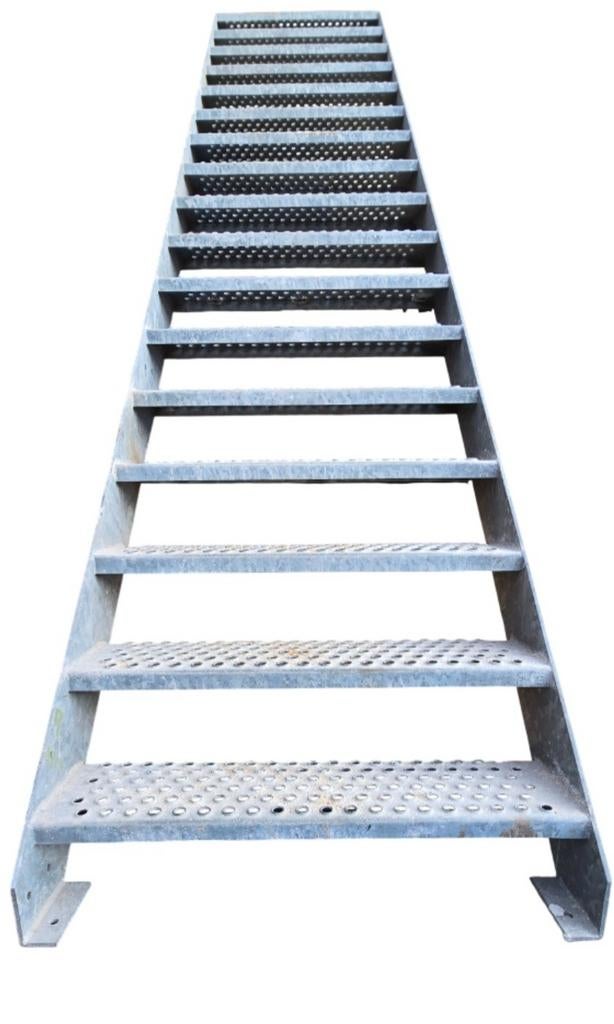 Stalen trap 320 - 325 cm hoog. Rechte steektrap 90cm breed., Ophalen, Gebruikt, Trap, 2 tot 4 meter