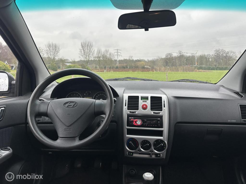 ✅Hyundai Getz 1.4i Active Cool Airco Nieuwe APK Trekhaak, Voorwielaandrijving, Zwart, 4 cilinders, Met garantie (alle)