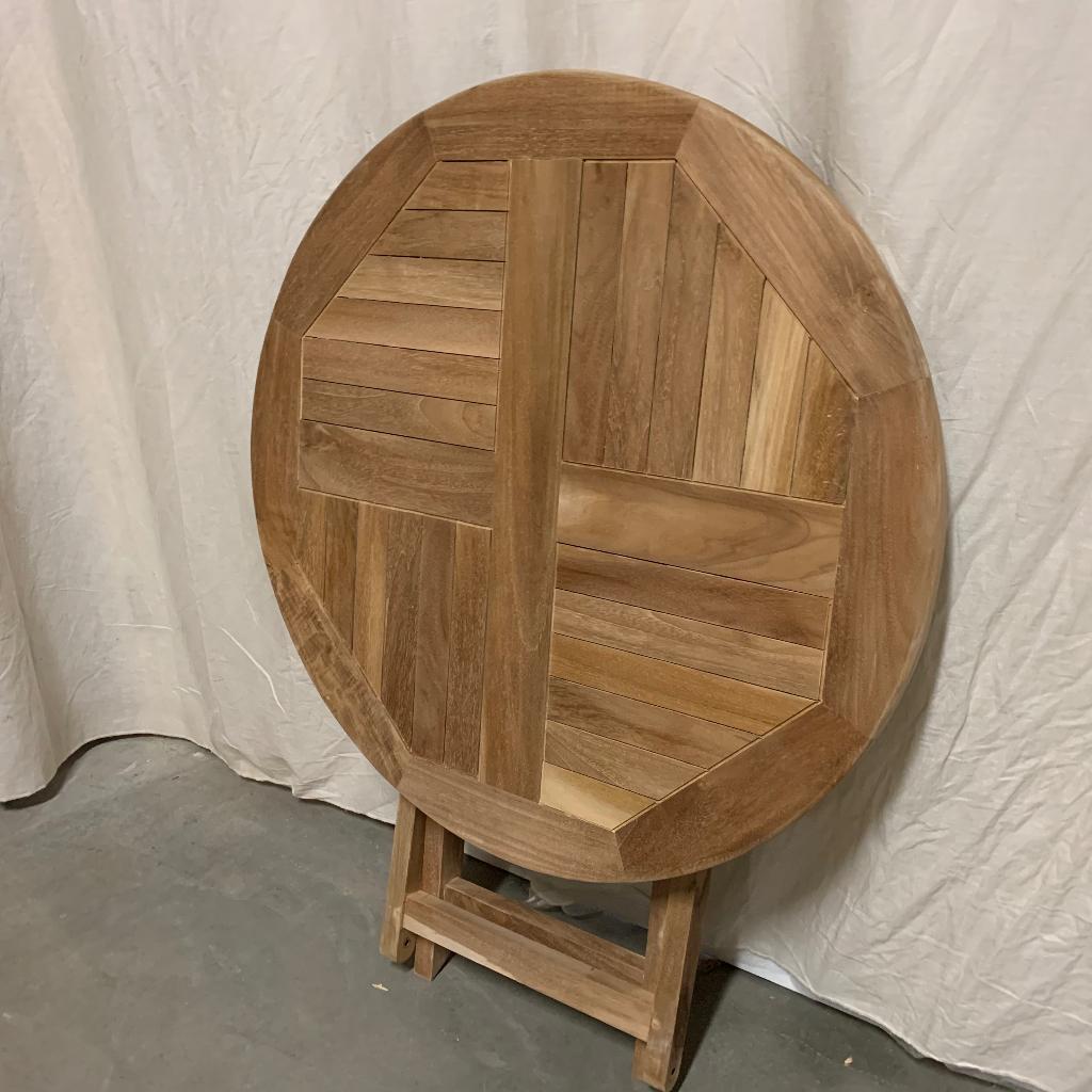 Tuintafel - opklapbaar - 80 cm - massief teak - TTM Wonen, TTM Wonen, Meubels – (Perzische) Tapijten en Woonaccessoires, Taag 63, 2491 CS, Den Haag (Forepark)