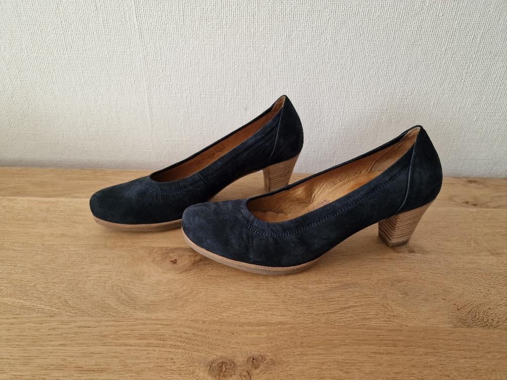 Gabor Nubuck leren pumps donkerblauw - maat 5,5 (38,5), Pumps, Blauw, Gabor, Ophalen of Verzenden