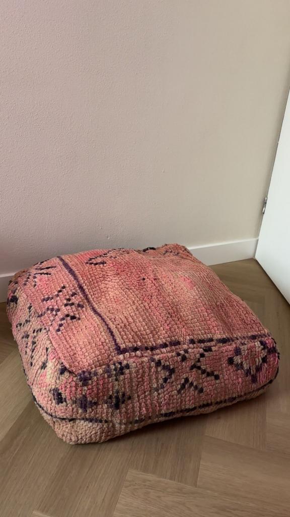 Marokkaans Kelim Berbers poef woonkussen kussenhoes, Huis en Inrichting, Woonaccessoires | Kussens, Ophalen of Verzenden, Gebruikt
