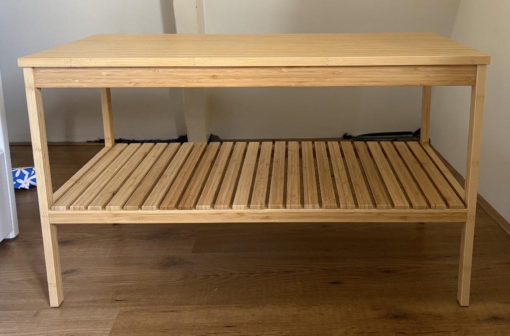 Bamboo Bedtafeltje / Bed Table / bench IKEA, Ophalen, 50 tot 100 cm, Zo goed als nieuw, 25 tot 50 cm