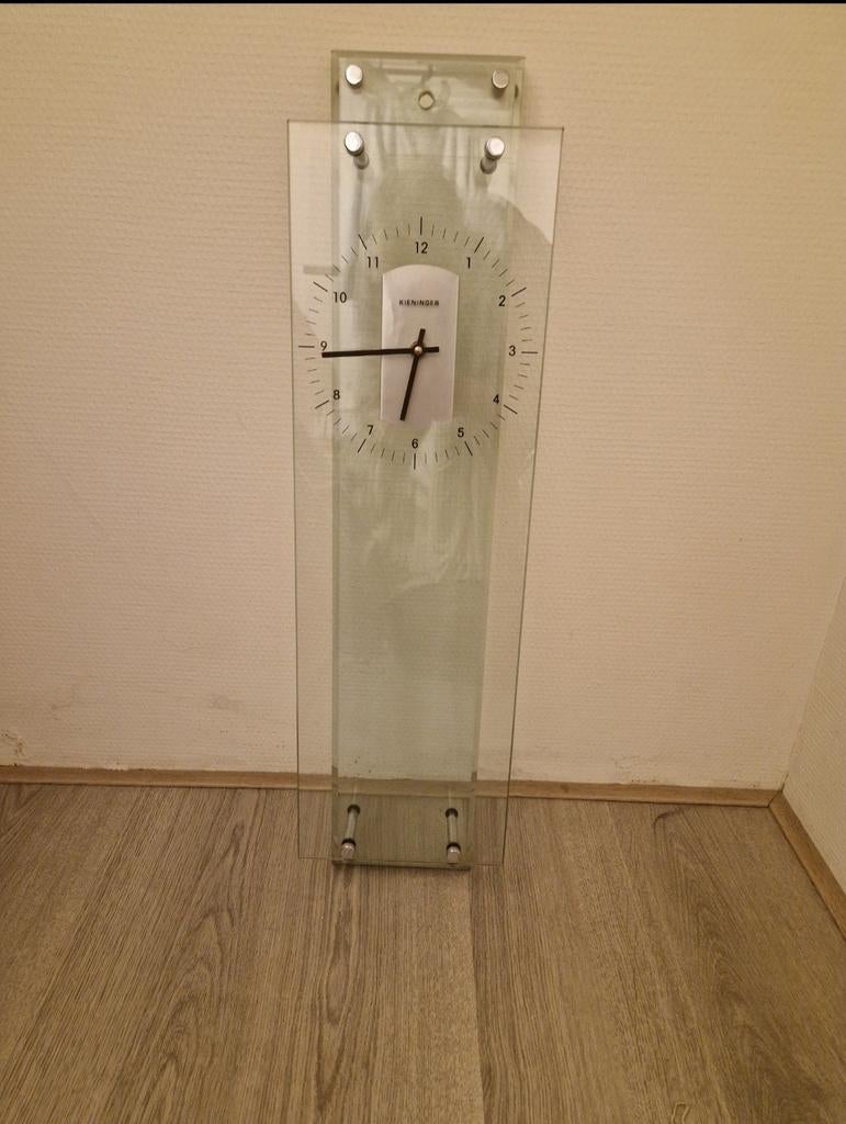 Kieninger glazen wandklok, Antiek en Kunst, Ophalen