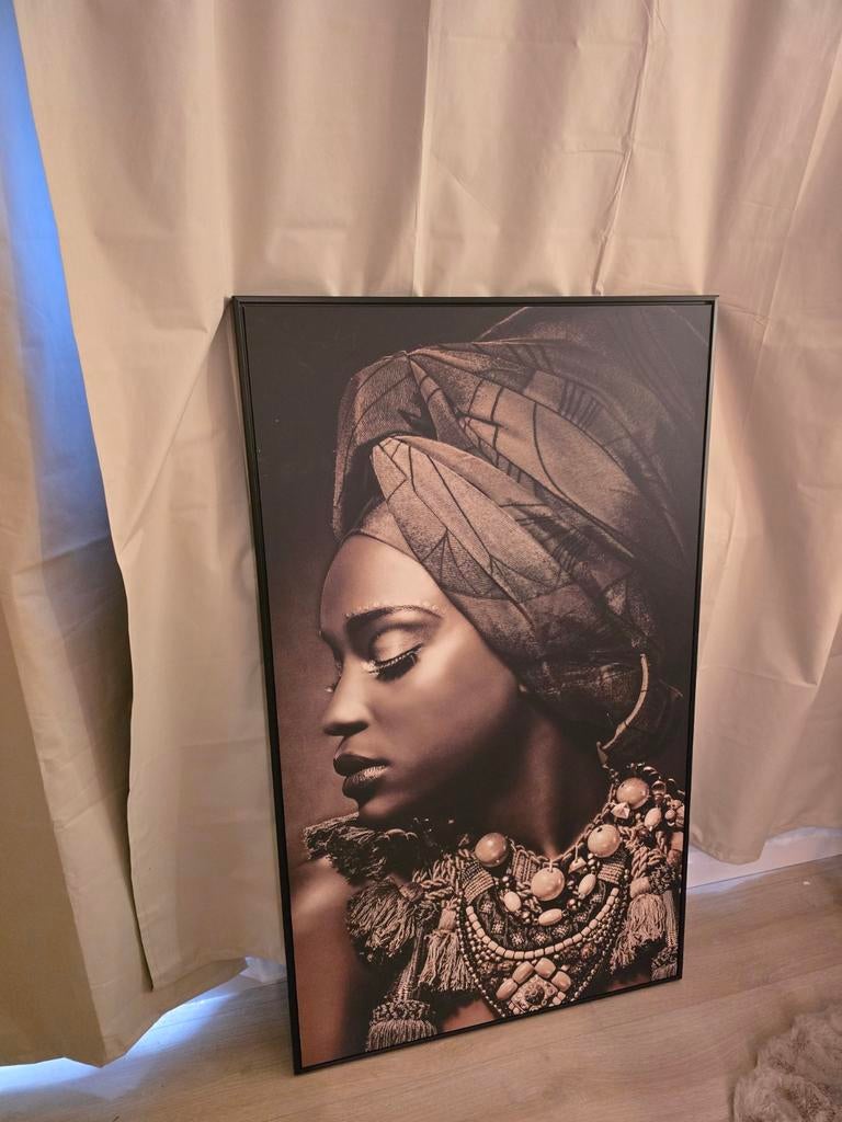 Schilderij Afrikaanse vrouw, Ophalen of Verzenden