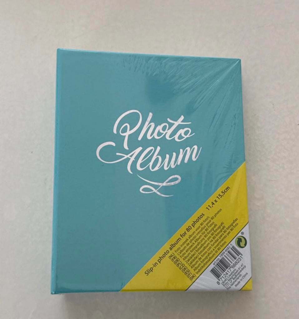Nieuw: insteek fotoalbum voor 80foto's. Afmeting:11,4x15,5cm, Ophalen of Verzenden, Nieuw, Fotoalbum