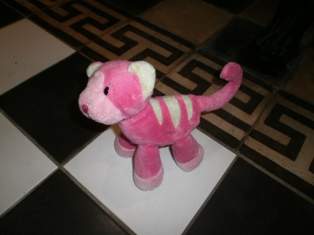 Evora kruitvat poes roze met groene strepen op rug en oren, Overige typen, Wasbaar, Ophalen of Verzenden, Zo goed als nieuw