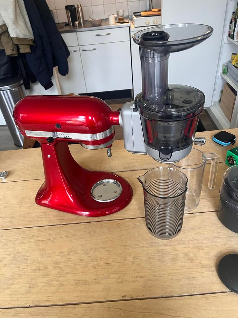 Kitchenaid juicer opzetstuk, Ophalen of Verzenden, Gebruikt, Elektrisch, Slowjuicer