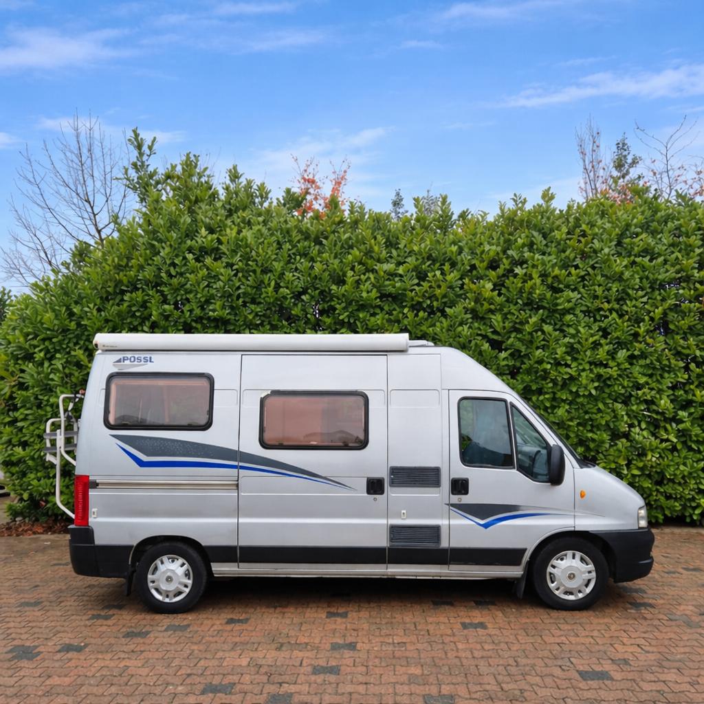 Pössl 2Win | 2005 | 193.500 km | Volledig off-grid, Caravans en Kamperen, Campers, Buscamper of Camperbus, Ringverwarming, Fiat