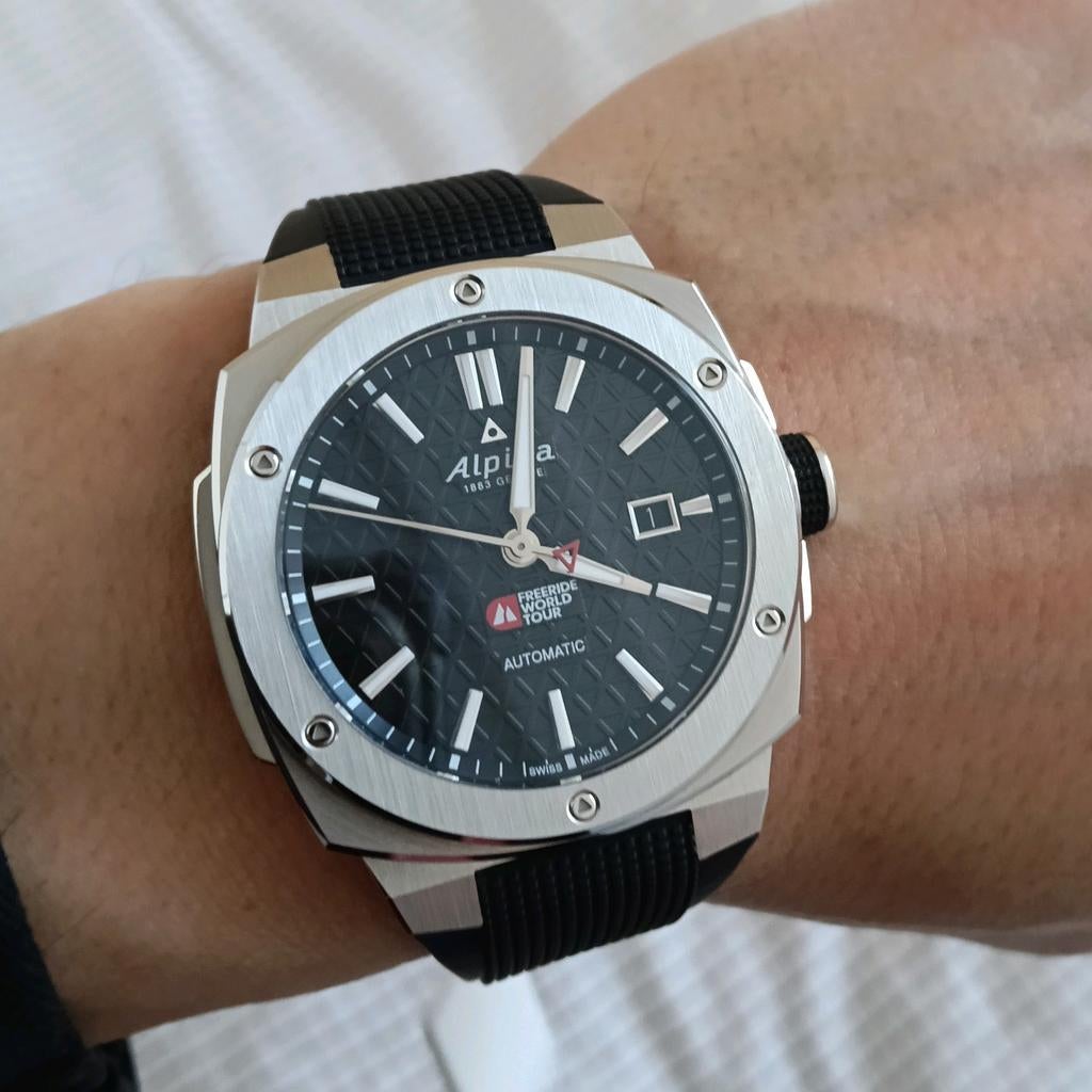 Alpina Genève automatic horloges ( 2 stuks ) Extreme spec., Ophalen of Verzenden, Zo goed als nieuw, Leer, Overige merken