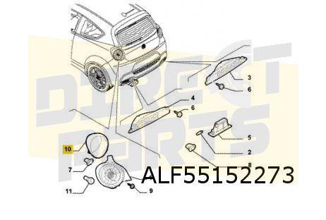 Alfa Romeo Mito (9/08-5/16) achterlichtframe Rechts (te spui, -, Verzenden, -, Nieuw